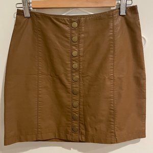 Free People Vegan Leather Mini Skirt - Size 4